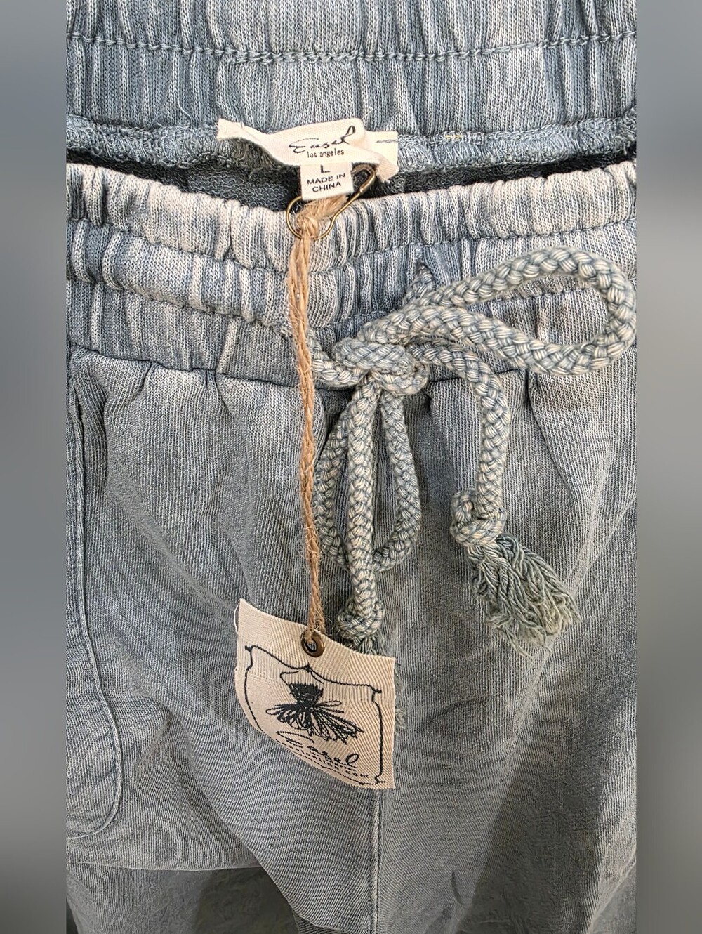 Easel Terry Pants - Faded Teal - Picture 6 of 7